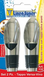 TAPPI VERSA VINO INOX 2 PEZZI