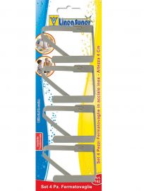 FERMATOVAGLIE 4 PEZZI IN ACCIAIO INOX