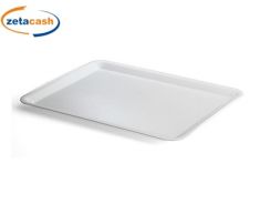 VASSOIO ESPOSIZIONE IN PLASTICA ARGENTO CM 31X22