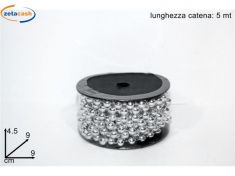 ROTOLO CATENA PERLE COLORE SILVER MT. 5
