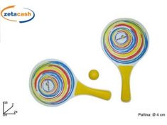 RACCHETTE MARE 2 PEZZI IN LEGNO CON PALLINA.