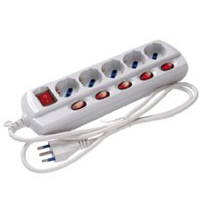 PRESA MULTIPLA 5 PRESE BIPASSO SCHUKO