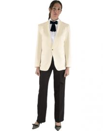 GIACCA SMOKING BIANCA CON BOTTONE ORO TAGLIA L