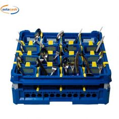 CESTA LAVAGGIO POSATE CON 16 CESTINI CM 50X50 X H 20
