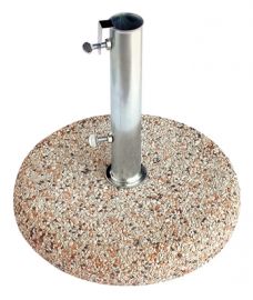 BASE OMBRELLONE IN GRANIGLIA CON TUBO IN METALLO DIAM 55 CM
