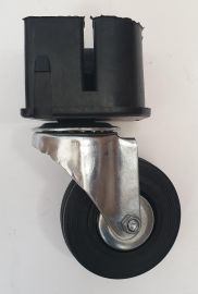 ROUTA PER CASSA IN PLASTICA RESISTENTE 300 LITRI GRIGIA