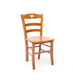 SEDIA IN LEGNO MASSELLO COLORE CILIEGIO.