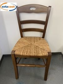 SEDIA IN LEGNO SEDUTA PAGLIA NOCE