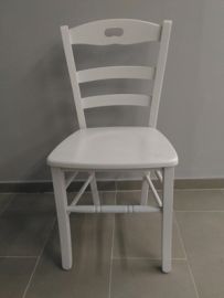 SEDIA IN LEGNO MASSELLO BIANCA