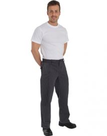 PANTALONE CON LAMPO CON ULISSE GESSATO NERO TG XXL