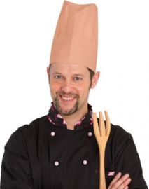 CAPPELLO CUOCO IN CARTA ROSSO REGOLABILE