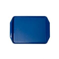 VASSOIO FAST FOOD IMPILABILE CON MANICI BLU GENZIANA CM. 43X31