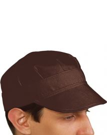 BERRETTO CON VISIERA MARRONE CON VELCRO