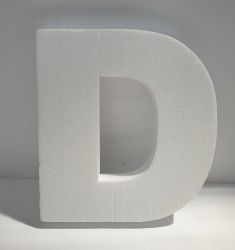 LETTERA "D" POLISTIROLO BIANCO
