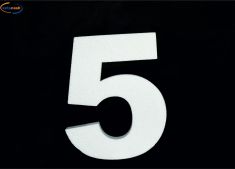 NUMERO "5" POLISTIROLO BIANCO