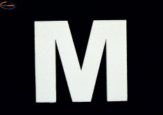LETTERA "M" POLISTIROLO BIANCO