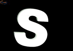 LETTERA "S" POLISTIROLO BIANCO