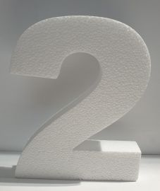 NUMERO "2" POLISTIROLO BIANCO