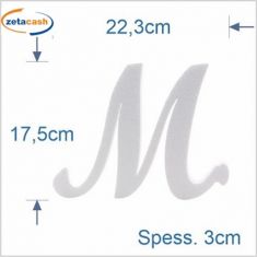 LETTERA PUZZLE POLISTIROLO CORSIVO "M"