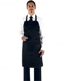 Grembiule ED con pettorina nero 100% poliestere