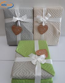 TRAPUNTINO TINTA UNITA ROMBI MATRIMONIALE