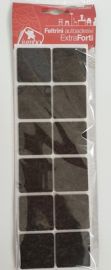 FELTRINI AUTOADESIVI EXTRAFORTI CM. 4X4 MARRONE
