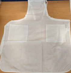 GREMBIULE CON PETTORINA 2 TASCHE BIANCO