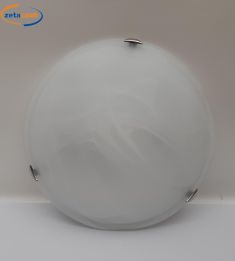 PLAFONIERA D 40 TONDA BIANCA 3 GANCI ATTACCO E27