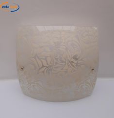 PLAFONIERA D. 50 QUADRATA EFFETTO MARMO AMBRA ATTACCHI E 27