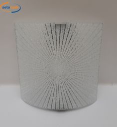 APPLIQUE RETTANGOLARE CM. 26X28 GHIACCIO LAMPADINA E 27