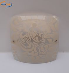 PLAFONIERA QUADRATA EFFETTO MARMO AMBRA 1 ATTACCO LAMPADINA E 27