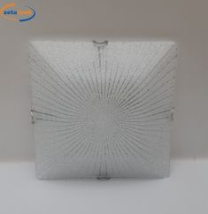 PLAFONIERA QUADRATA CM. 30X30 GHIACCIO ATTACCO LAMPADINA E27