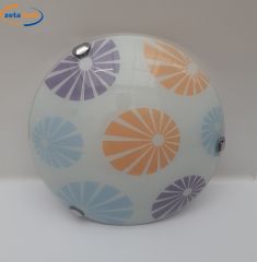 PLAFONIERA 3 GANCI di FISSAGGIO VETRO e 1 ATTACCO LAMPADINA E27