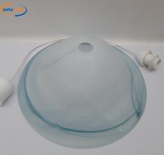 SOSPENSIONE AZZURRA con FILO BIANCO - ATTACCO LAMPADINA E27