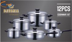 BATTERIA DI PENTOLE 12 PEZZI IN ACCIAIO