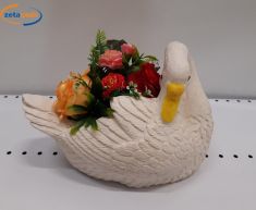 COMPOSIZIONE IN PIETRA FORMA CIGNO