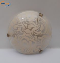 PLAFONIERA TONDA MARMO AMBRA DIAM 30 CM