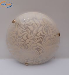 PLAFONIERA TONDA MARMO AMBRA DIAM 40 CM