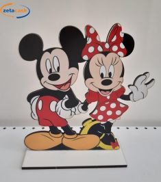 SAGOMA IN LEGNO MINNI E TOPOLINO