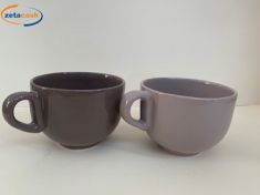 TAZZONE LATTE JUMBO CERAMICA GRIGIO SCURO