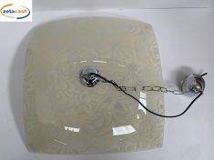 SOSPENSIONE QUADRATA EFFETTO MARMO AMBRA CM 50