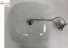 SOSPENSIONE QUADRATA EFFETTO MARMO BIANCO CM 50