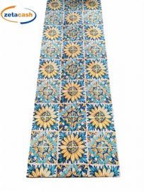 TAPPETO ANTISCIVOLO MOD VIETRI CON GIRASOLE VENDITA A METRO