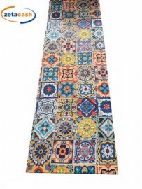 TAPPETO ANTISCIVOLO MOD AZULEJO CM 52X 1 METRO