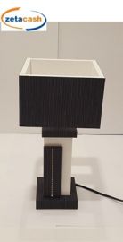 LUME PICCOLO IN LEGNO BIANCO E NERO ZEBRATO