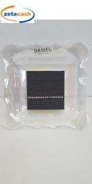 POSACENERE IN VETRO E LEGNO BIANCO E NERO ZEBRATO