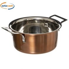 PENTOLINO IN ACCIAIO INOX COLOR RAME CM 17X13X6