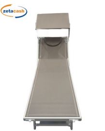 LETTINO LIDO IN ALLUMINIO CON TETTUCCIO TEXTILENE TORTORA