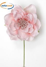 FIORE PEONIA POLYESTER DIAM 7.5 CM COL ROSA ANTICO 6 PZ