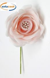 FIORE ROSA POLYESTER DIAM 6 CM COL CIPRIA